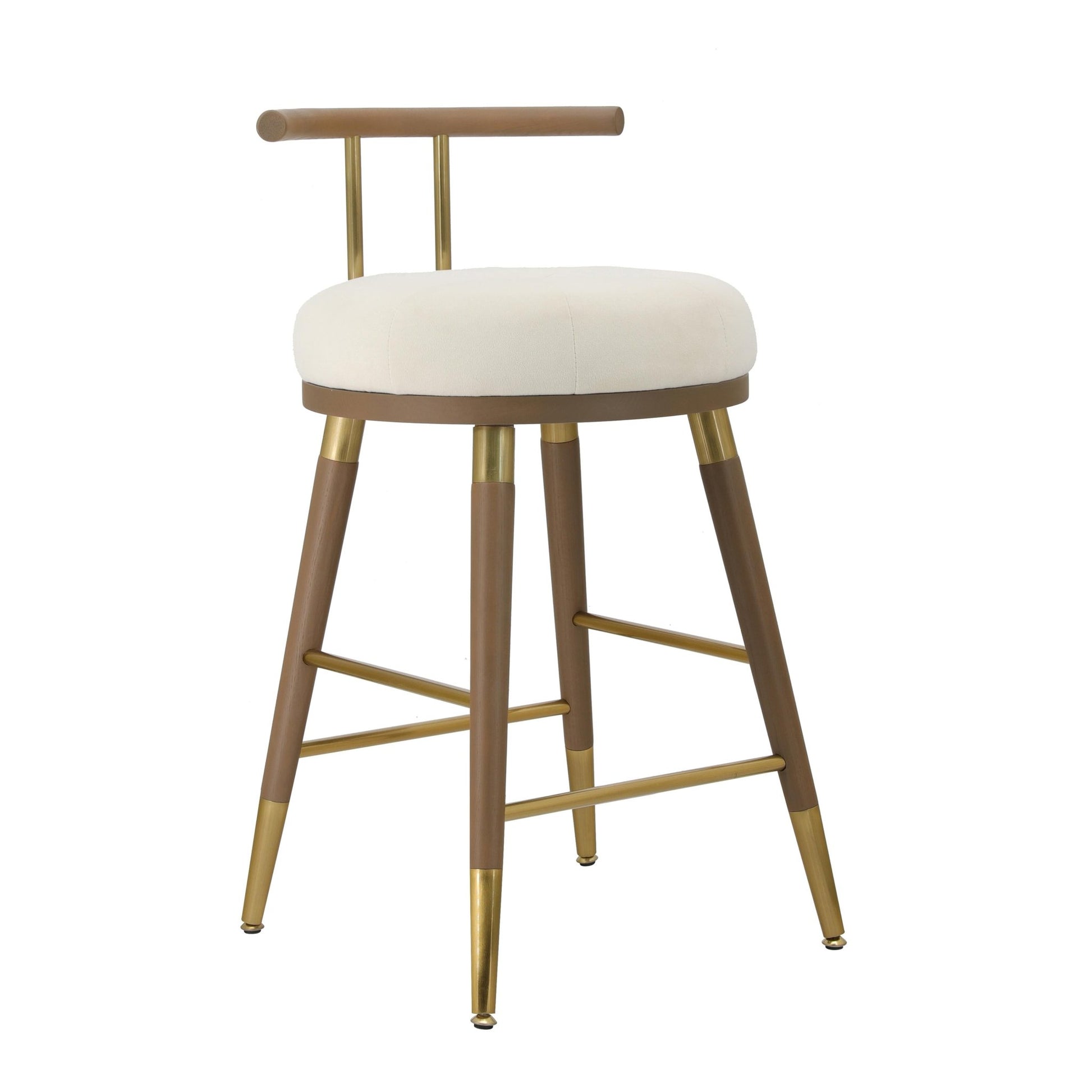 Juniper Cream Velvet Counter Stool - Skandi London