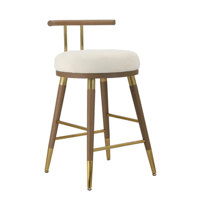 Juniper Cream Velvet Counter Stool - Skandi London