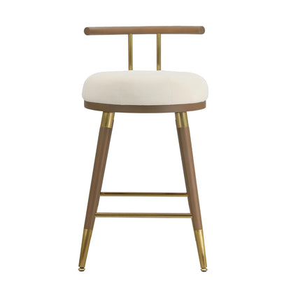 Juniper Cream Velvet Counter Stool - Skandi London