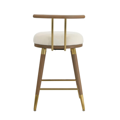 Juniper Cream Velvet Counter Stool - Skandi London