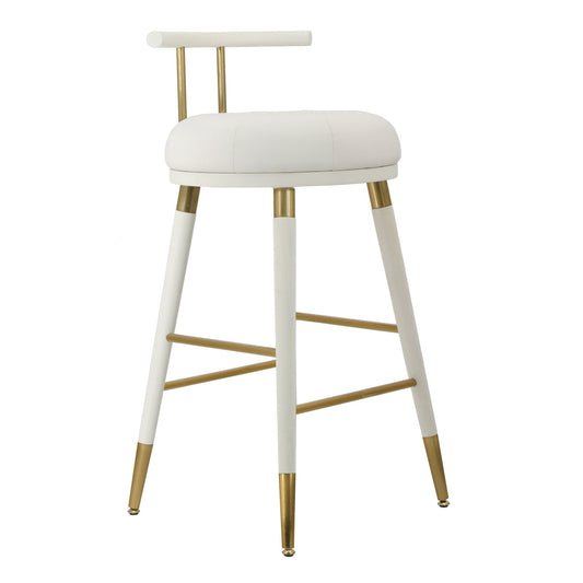 Juniper White Vegan Leather Counter Stool - Skandi London