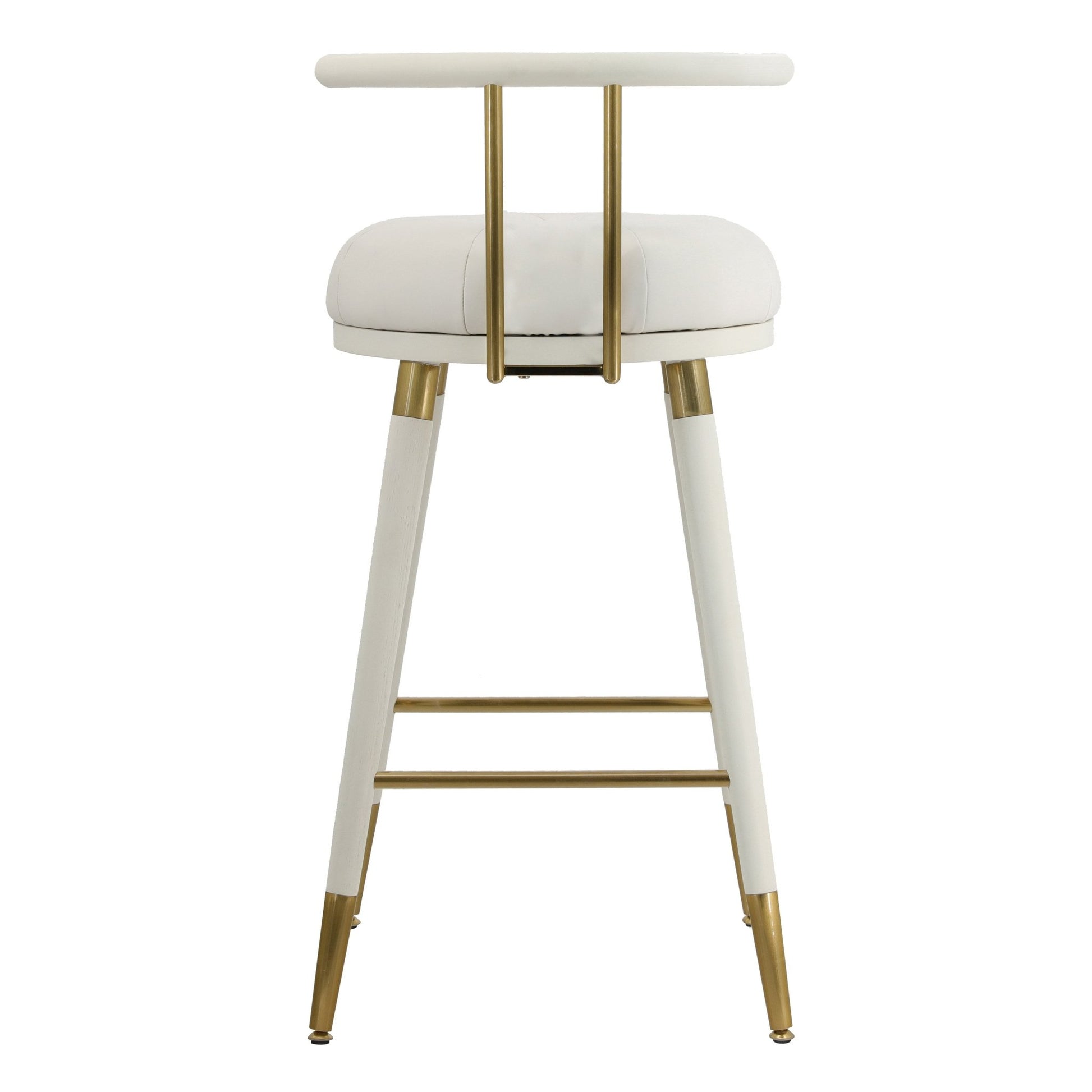 Juniper White Vegan Leather Counter Stool - Skandi London