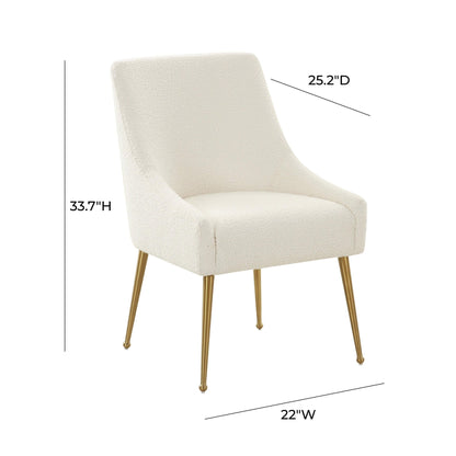 Beatrix Cream Performance Boucle Side Chair - Skandi London