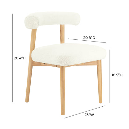 Spara Cream Boucle Side Chair - Skandi London