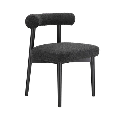 Spara Black Boucle Side Chair - Skandi London