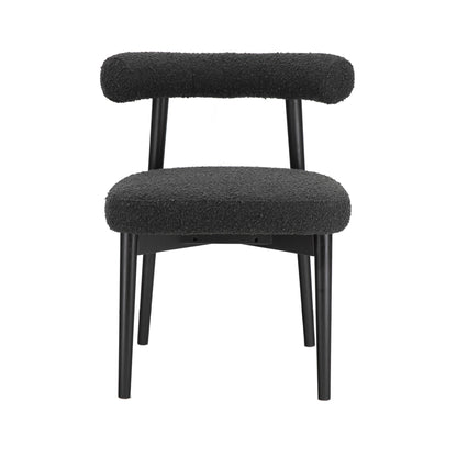 Spara Black Boucle Side Chair - Skandi London
