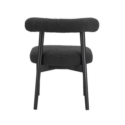 Spara Black Boucle Side Chair - Skandi London