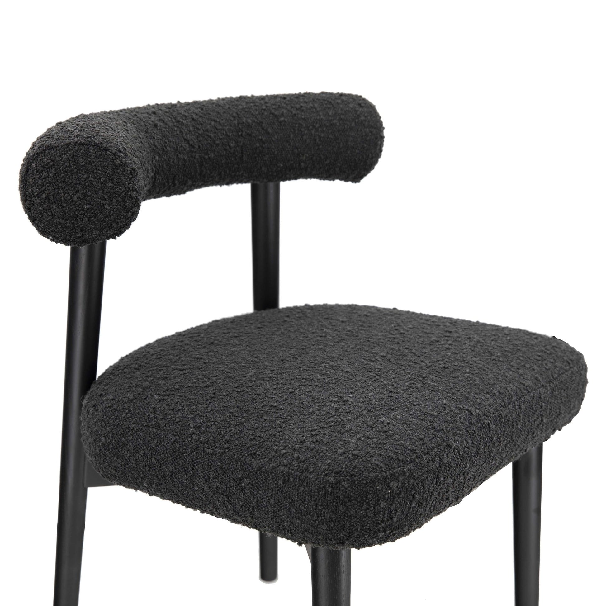 Spara Black Boucle Side Chair - Skandi London