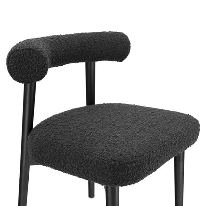Spara Black Boucle Side Chair - Skandi London