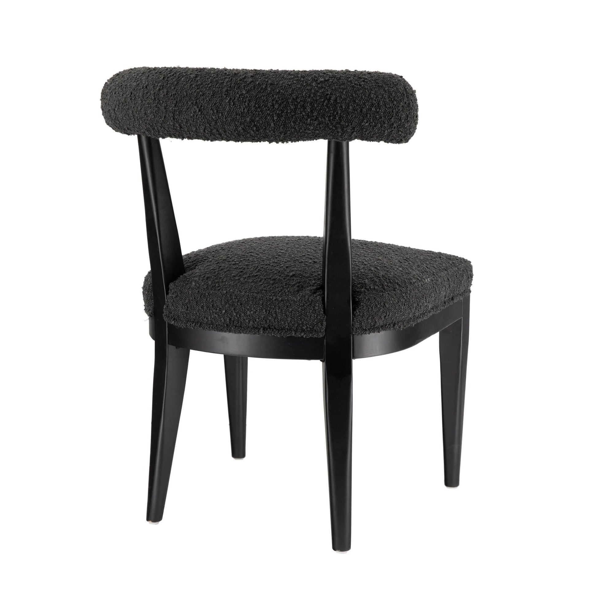 Palla Black Boucle Dining Chair - Skandi London