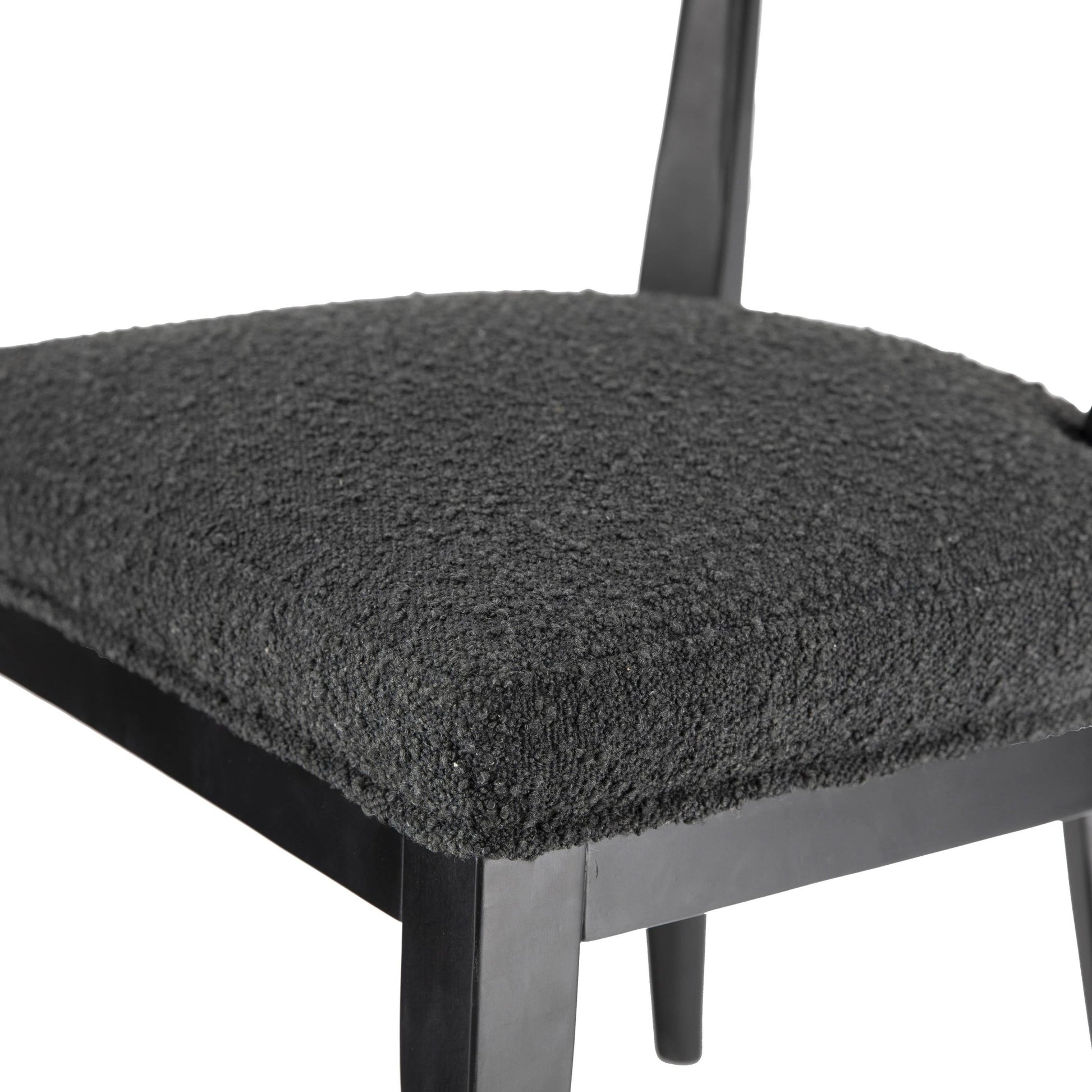 Palla Black Boucle Dining Chair - Skandi London