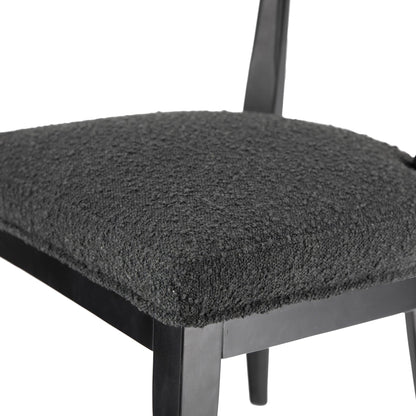 Palla Black Boucle Dining Chair - Skandi London