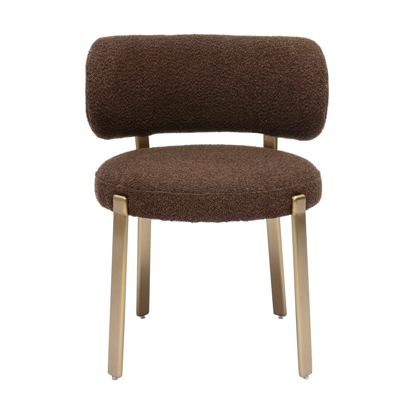 Margaret Chocolate Brown Boucle Dining Chair - Skandi London