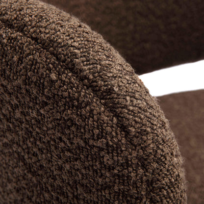 Margaret Chocolate Brown Boucle Dining Chair - Skandi London