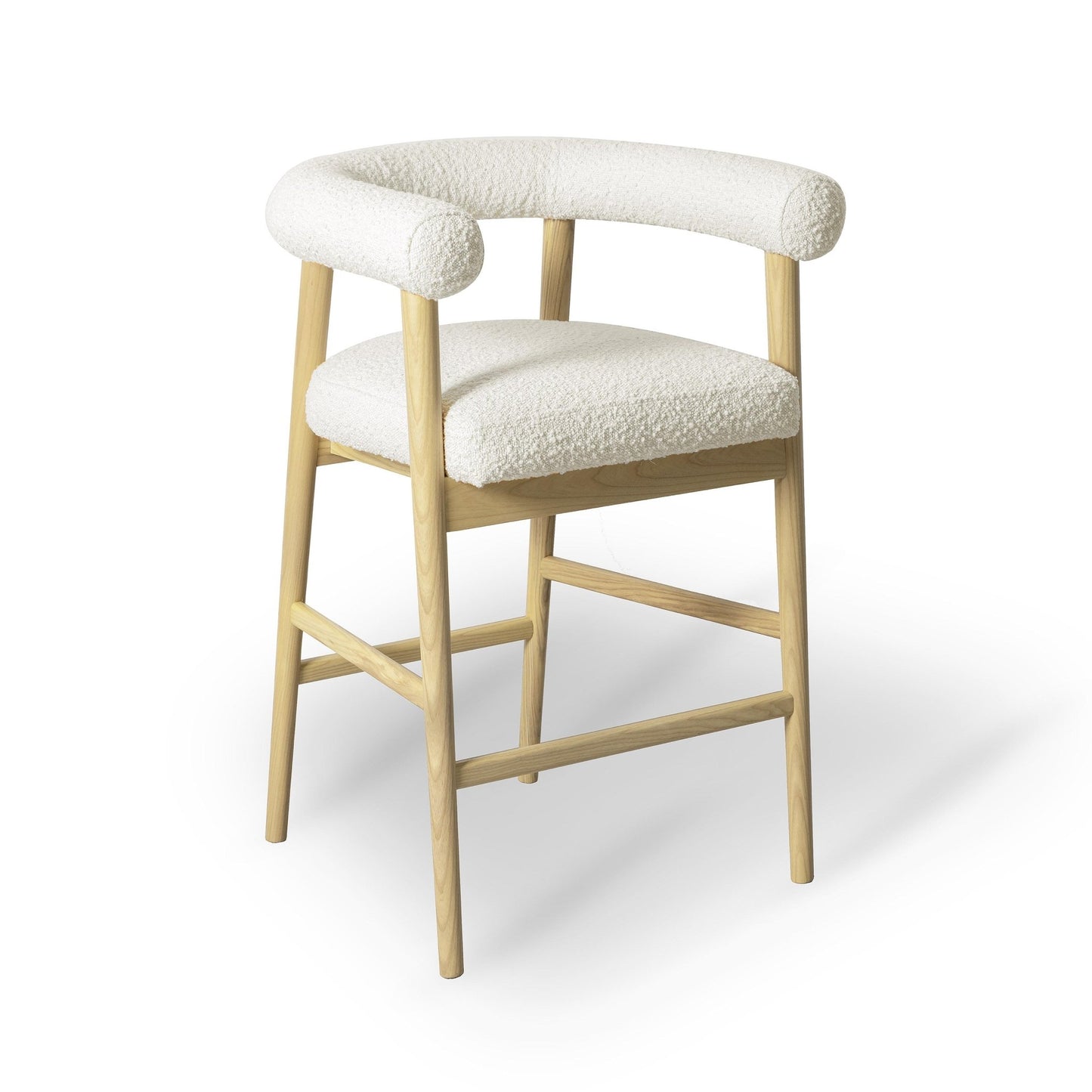 Spara Cream Boucle Counter Stool - Skandi London
