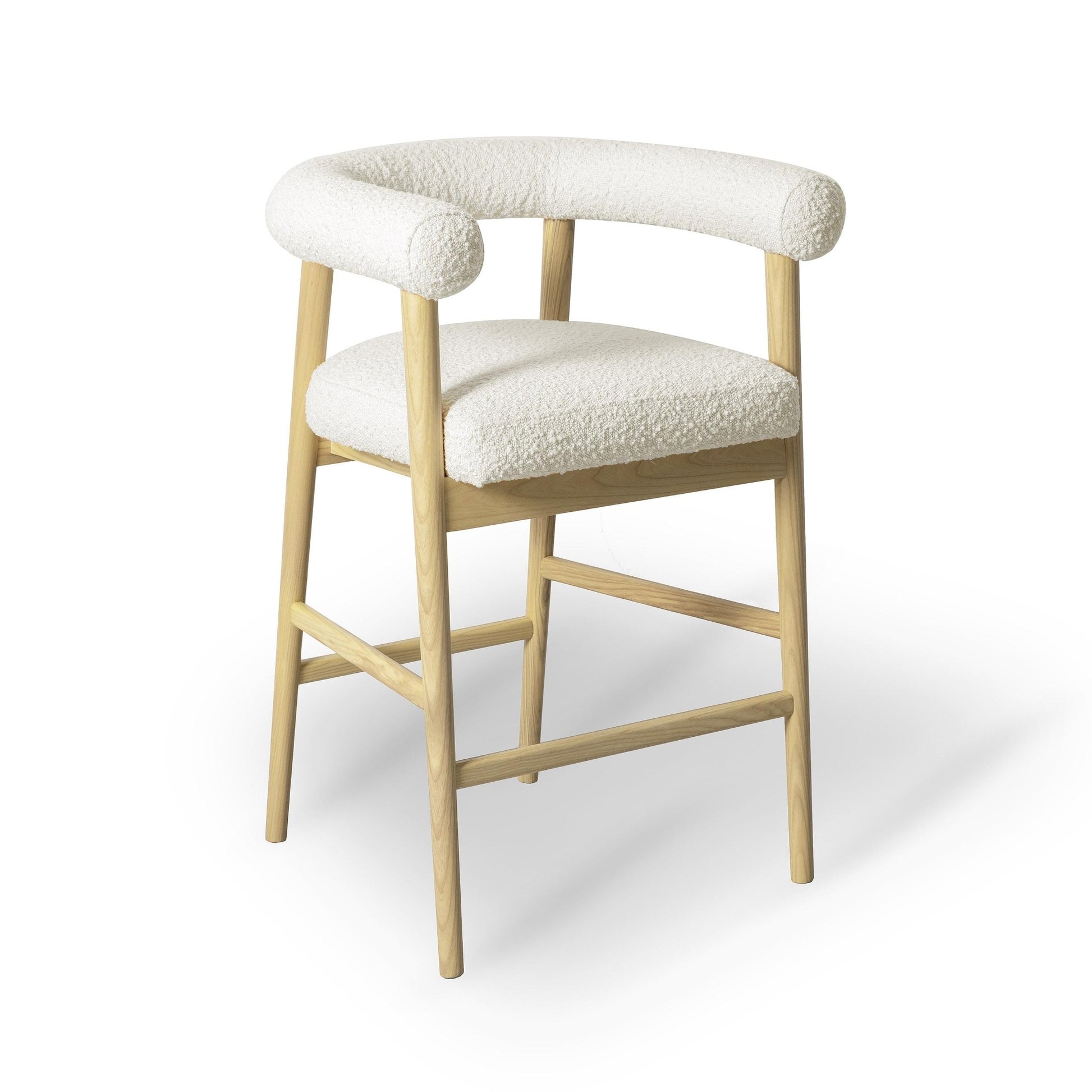 Spara Cream Boucle Counter Stool - Skandi London