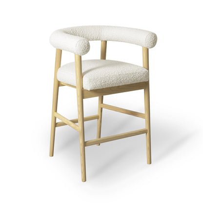 Spara Cream Boucle Counter Stool - Skandi London