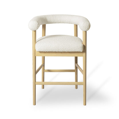 Spara Cream Boucle Counter Stool - Skandi London