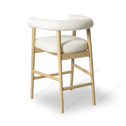 Spara Cream Boucle Counter Stool - Skandi London