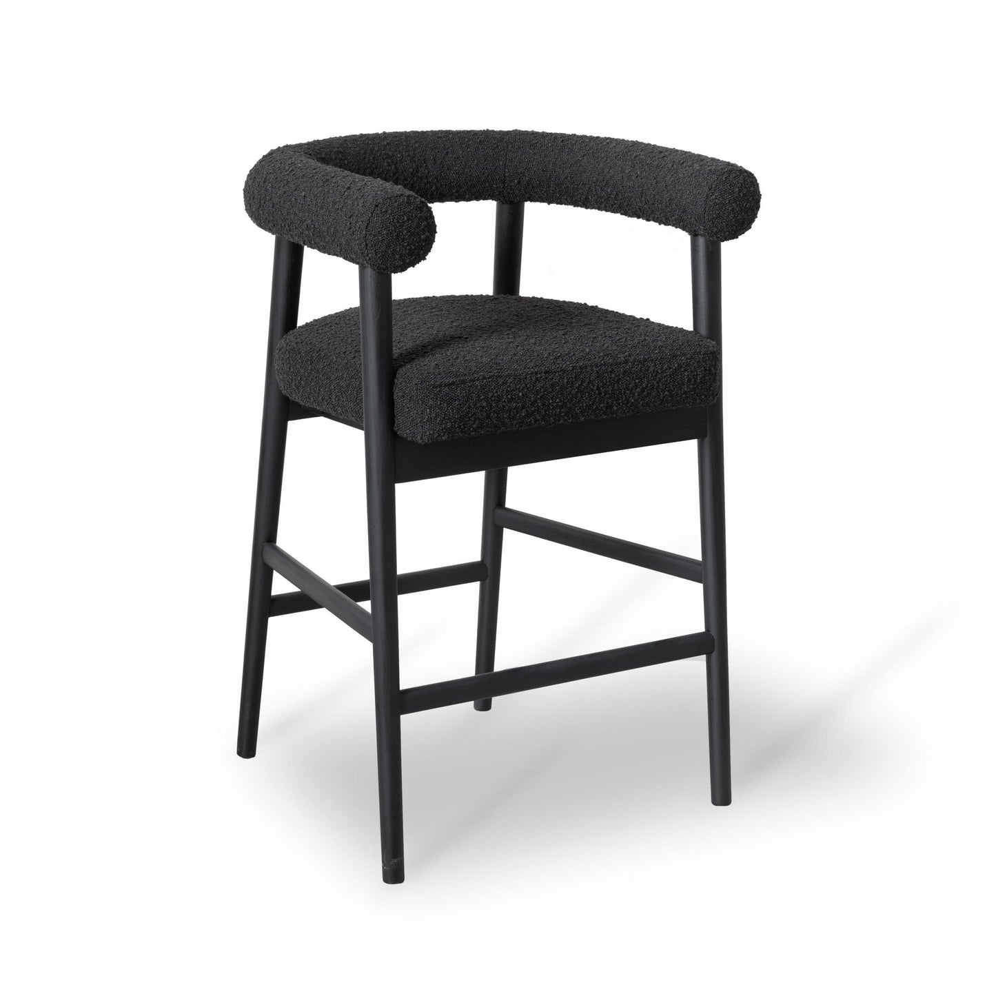 Spara Black Boucle Counter Stool - Skandi London