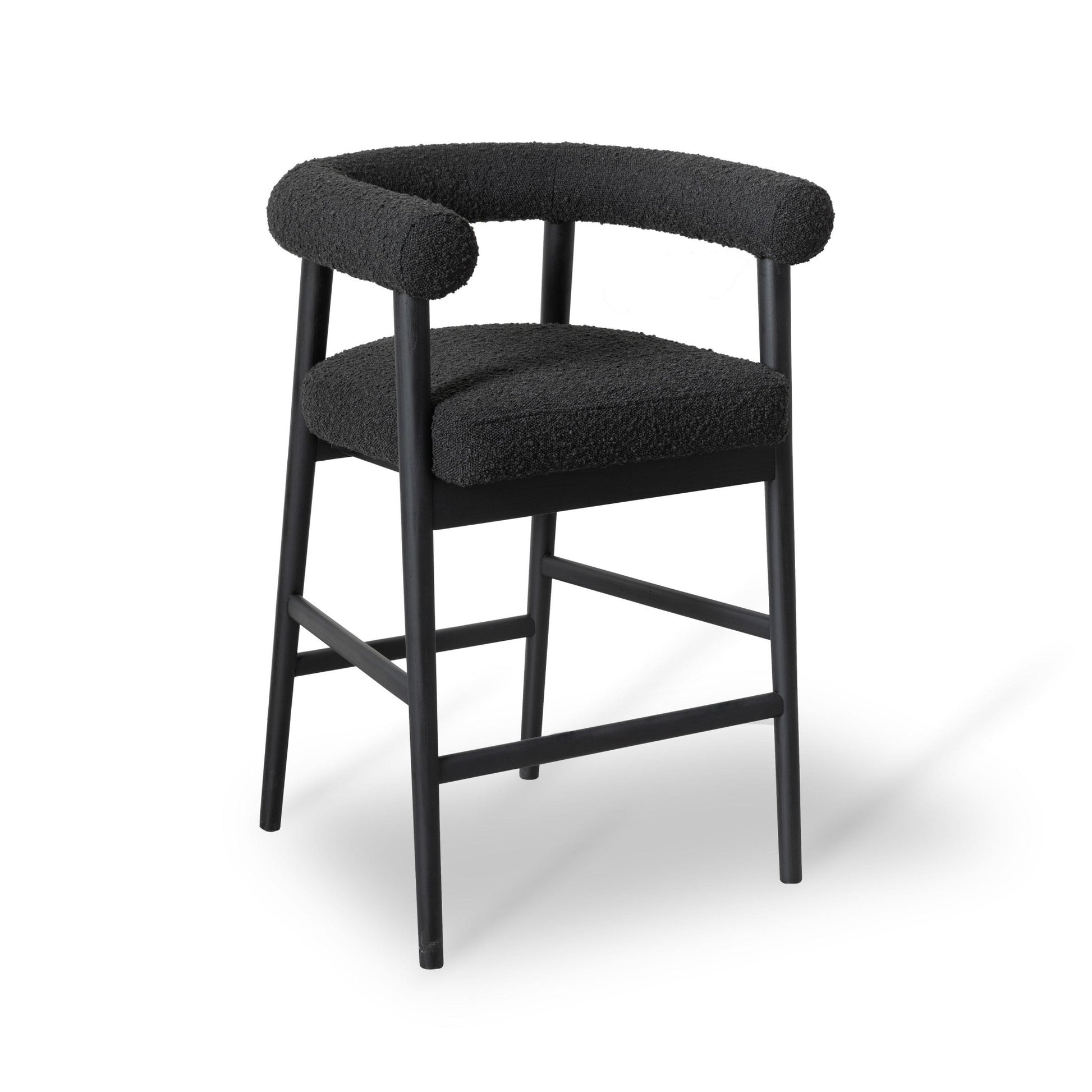 Spara Black Boucle Counter Stool - Skandi London
