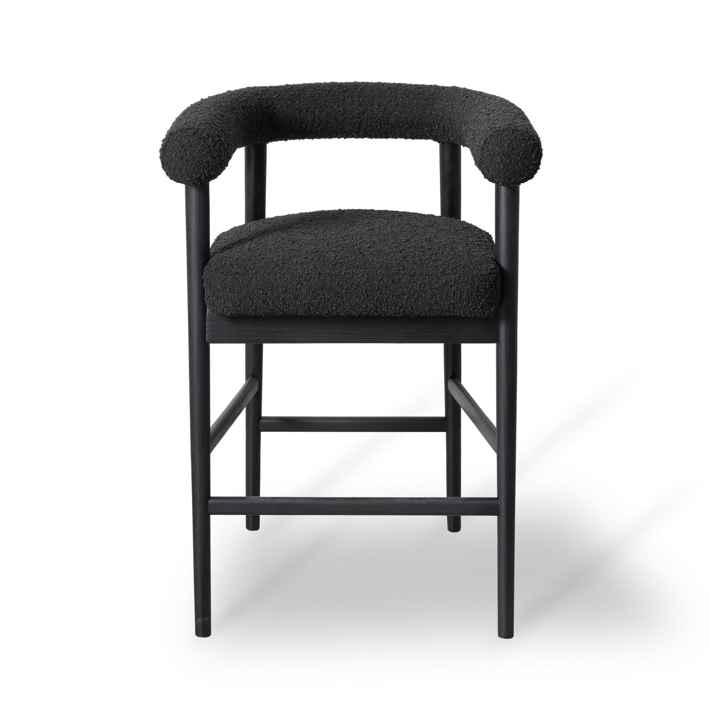 Spara Black Boucle Counter Stool - Skandi London