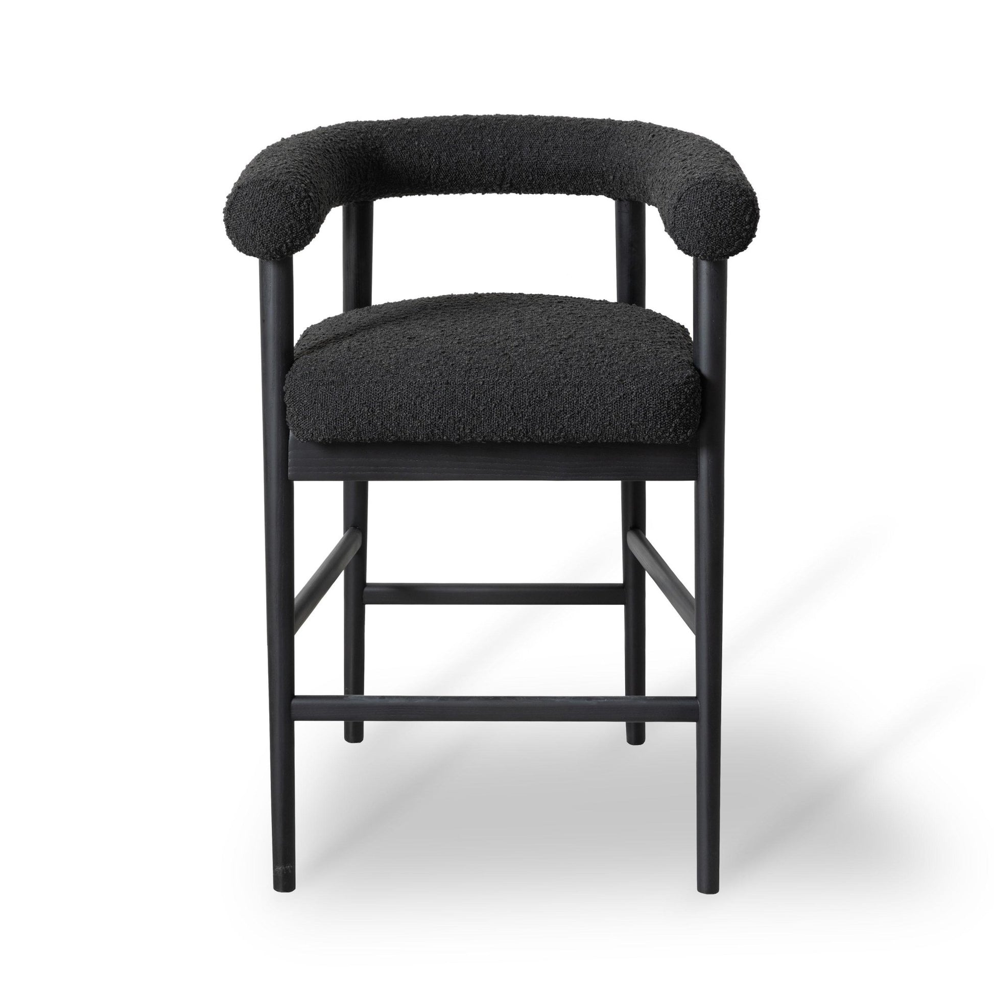 Spara Black Boucle Counter Stool - Skandi London
