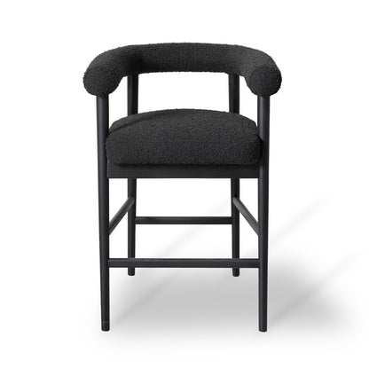 Spara Black Boucle Counter Stool - Skandi London