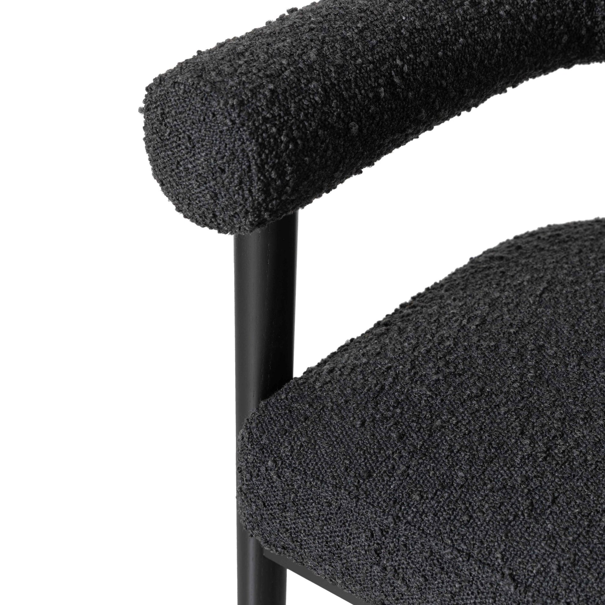 Spara Black Boucle Counter Stool - Skandi London