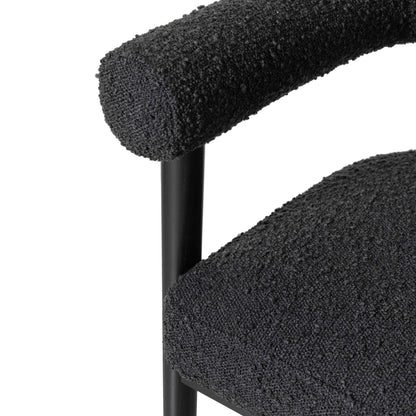 Spara Black Boucle Counter Stool - Skandi London