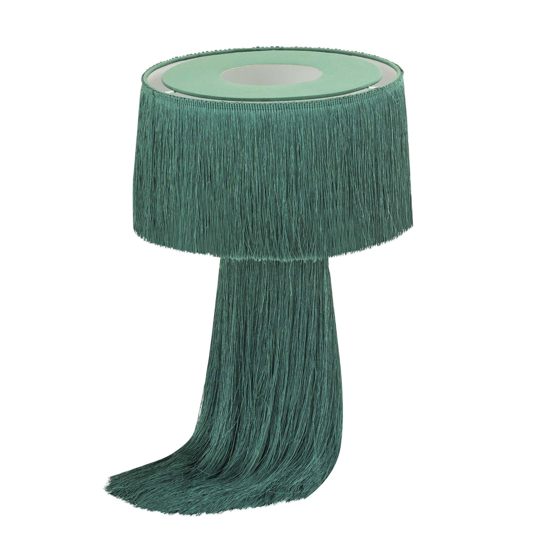 Atolla Emerald Tassel Table Lamp - Skandi London