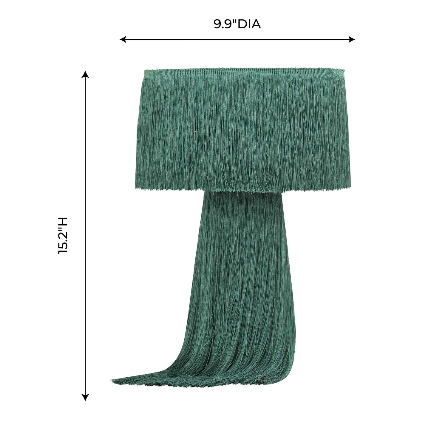 Atolla Emerald Tassel Table Lamp - Skandi London