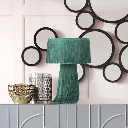 Atolla Emerald Tassel Table Lamp - Skandi London
