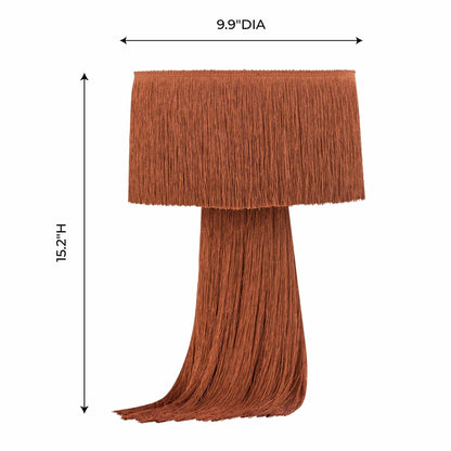 Atolla Brick Tassel Table Lamp - Skandi London