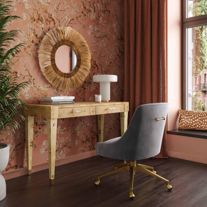 Brandyss Natural Burl Work Desk - Skandi London