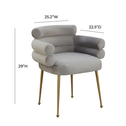 Dente Cream Faux Sheepskin Dining Chair - Skandi London