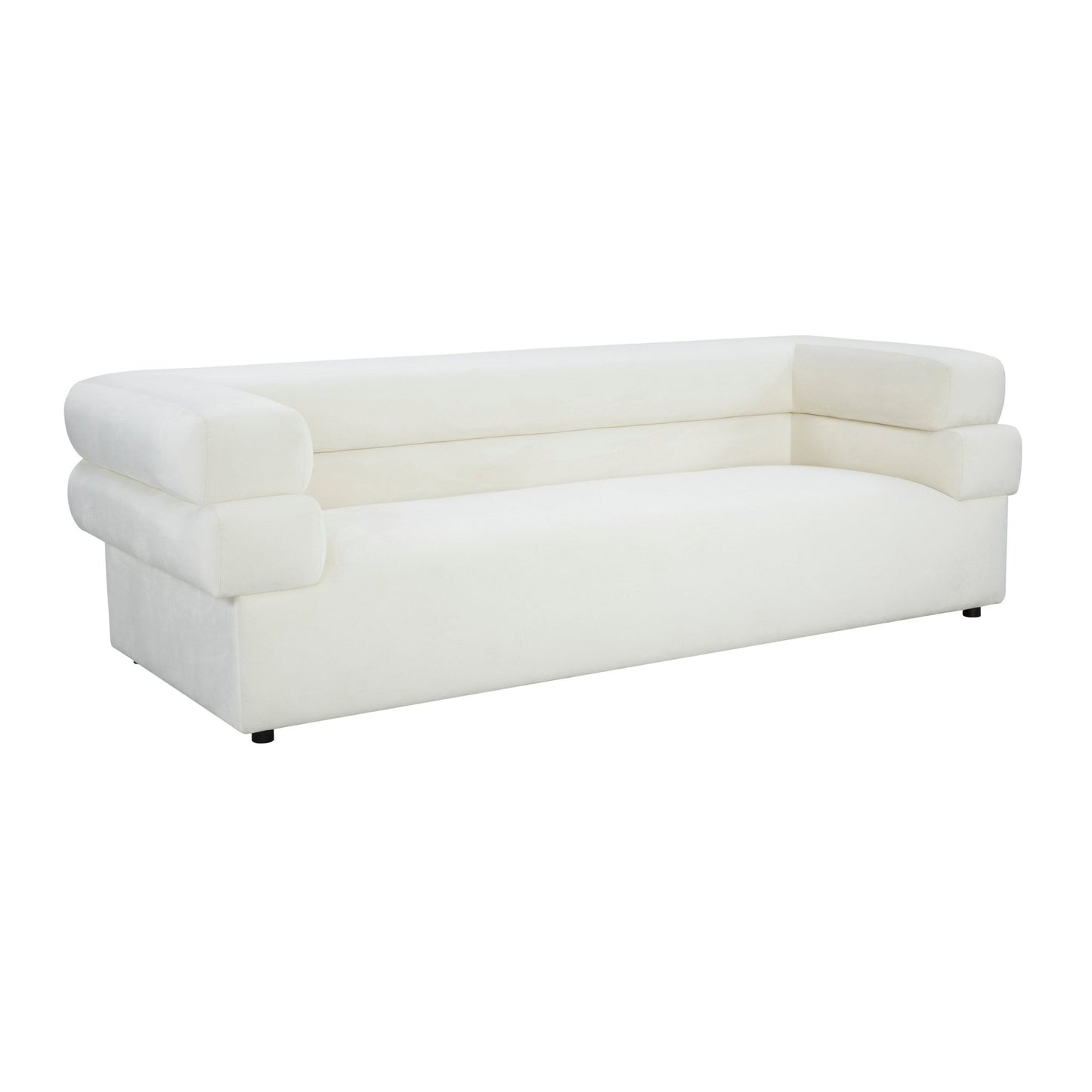 Elsa Cream Velvet Sofa - Skandi London