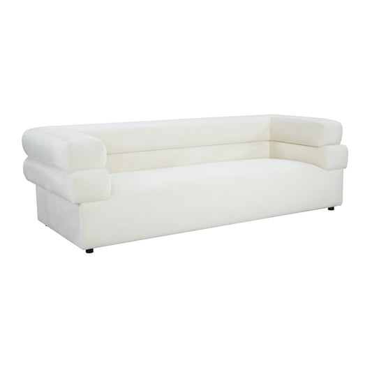 Elsa Cream Velvet Sofa - Skandi London