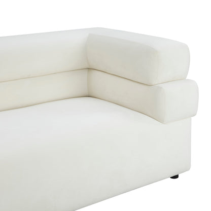 Elsa Cream Velvet Sofa - Skandi London