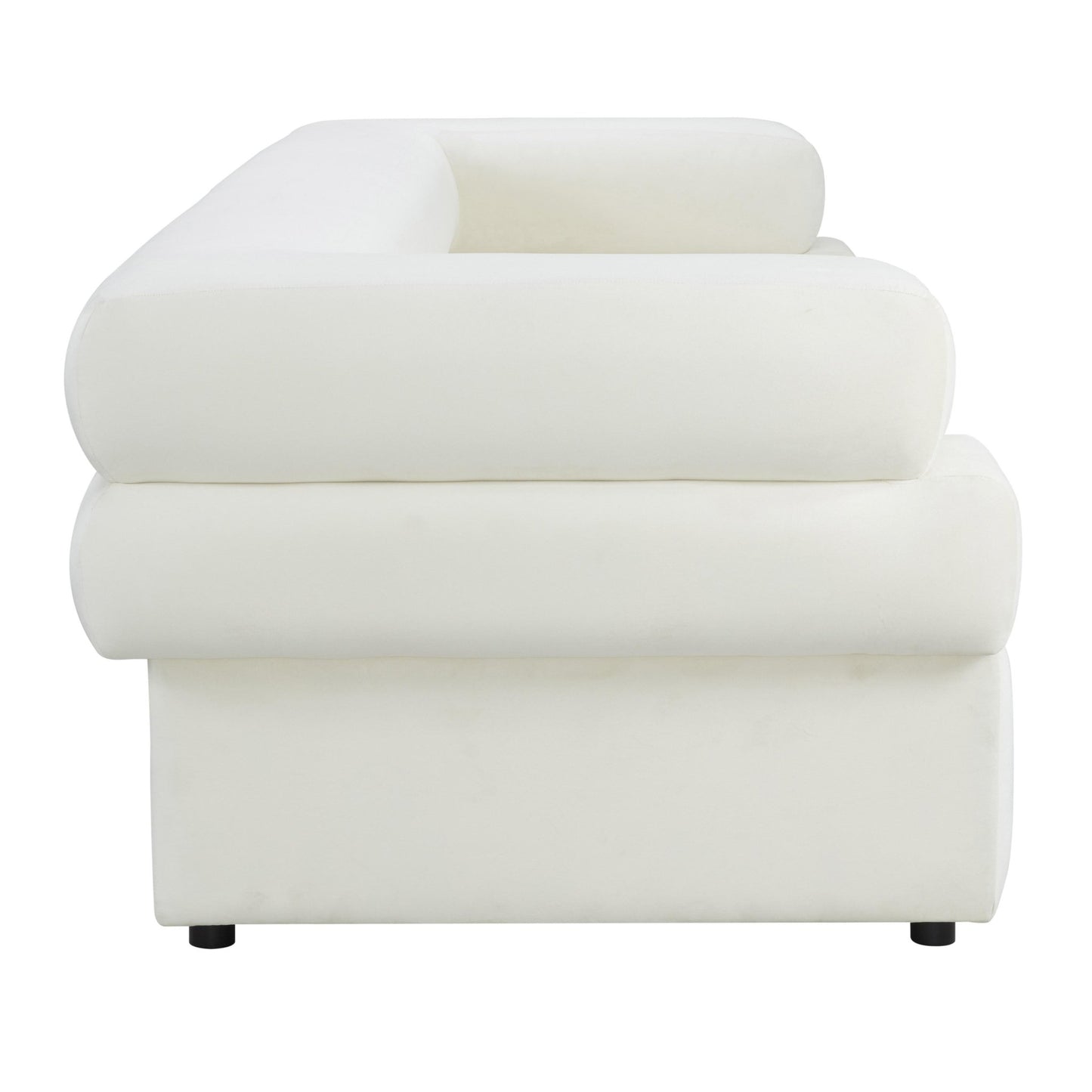 Elsa Cream Velvet Sofa - Skandi London