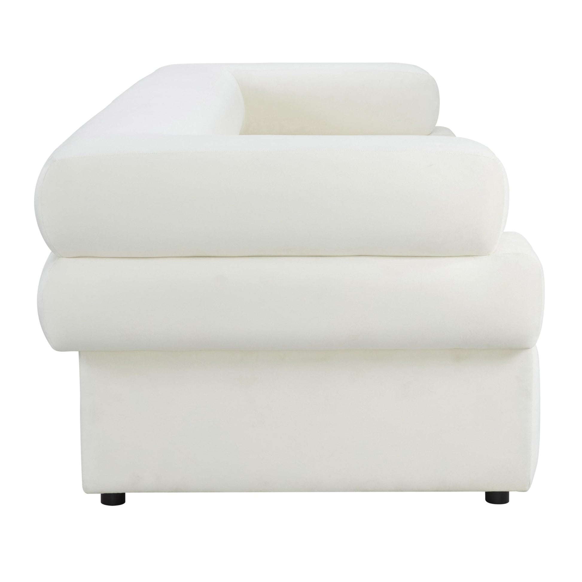 Elsa Cream Velvet Sofa - Skandi London