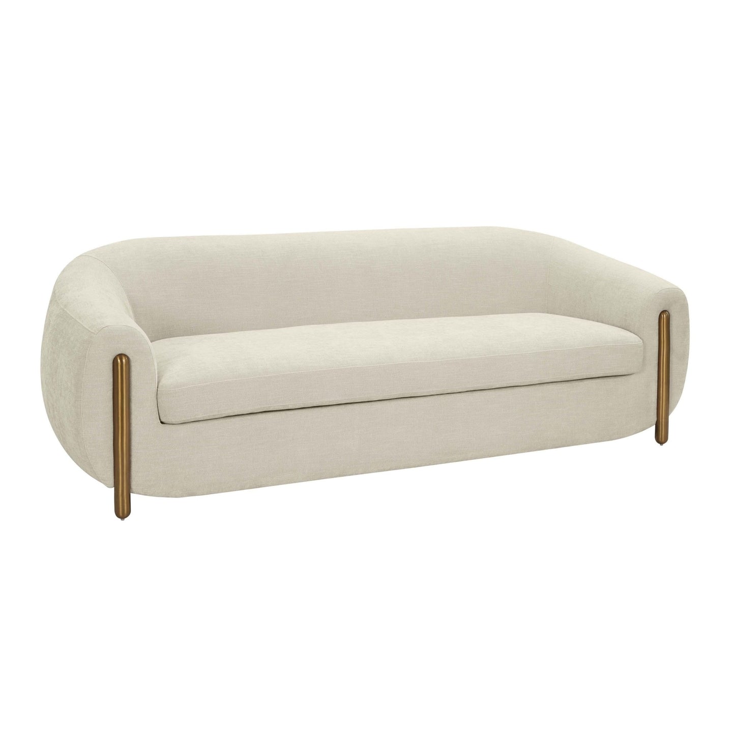 Lina Cream Textured Linen Sofa - Skandi London