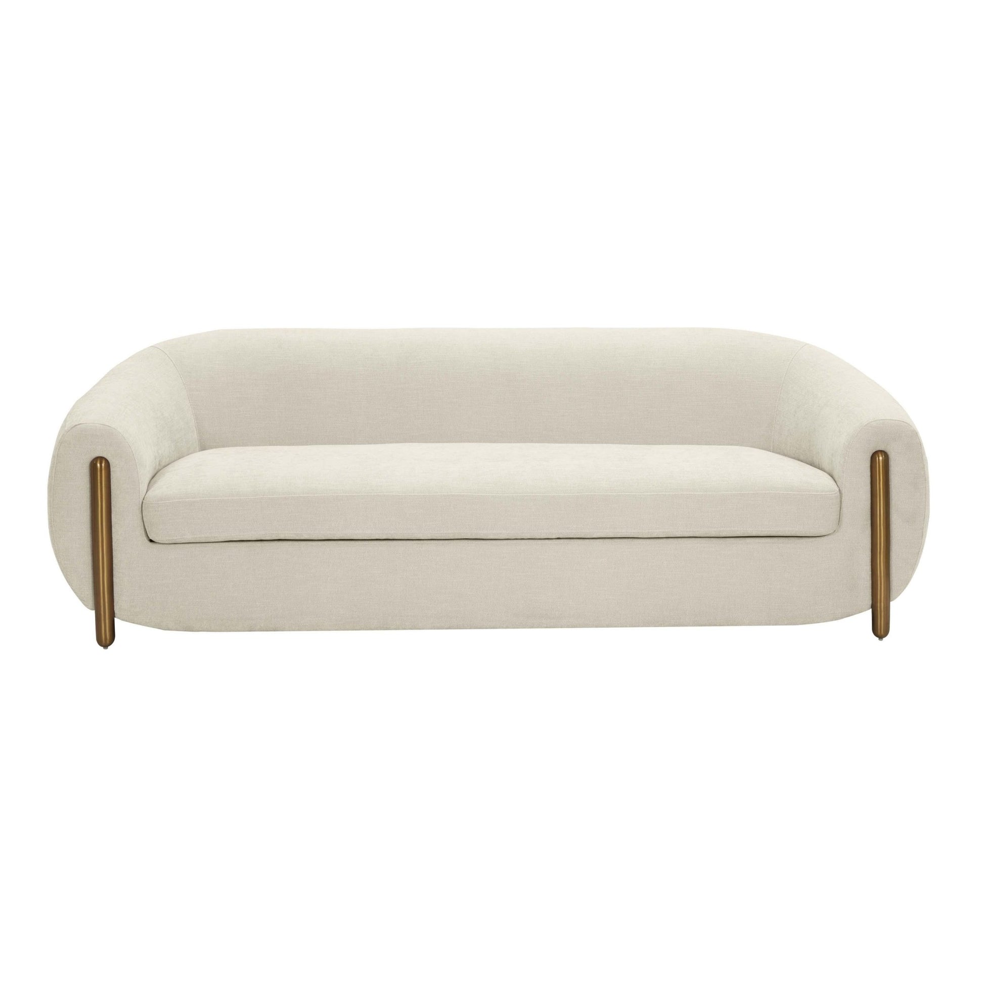 Lina Cream Textured Linen Sofa - Skandi London