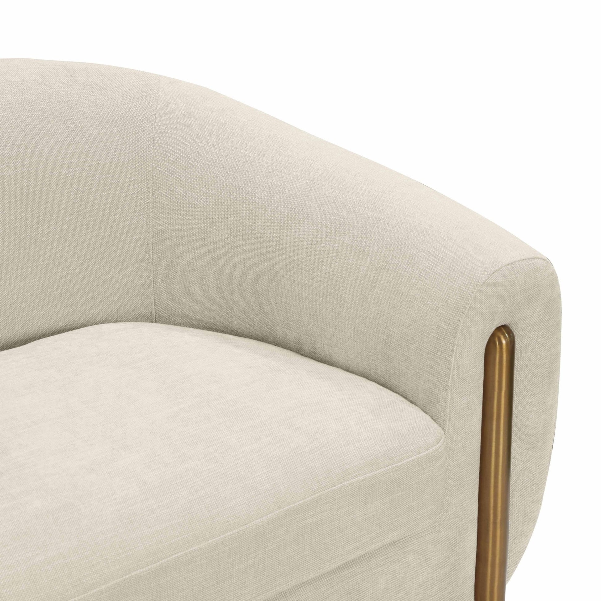 Lina Cream Textured Linen Sofa - Skandi London