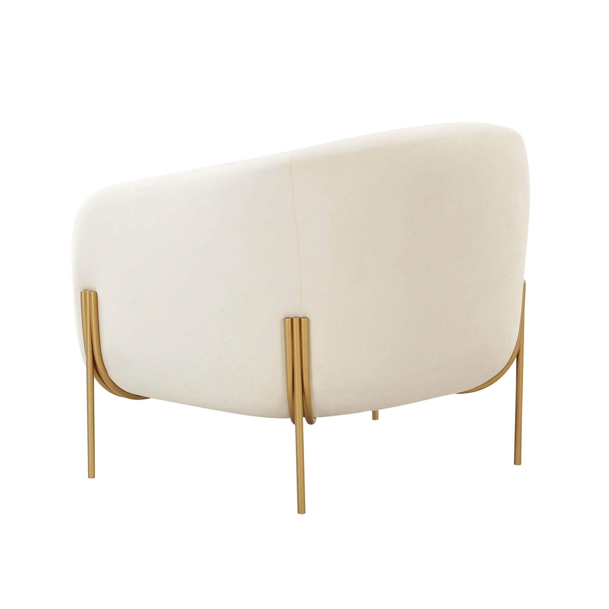 Kandra Cream Velvet Accent Chair - Skandi London