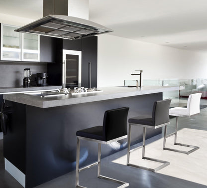 Parma Black Stainless Steel Counter Stool Set of 2 - Skandi London