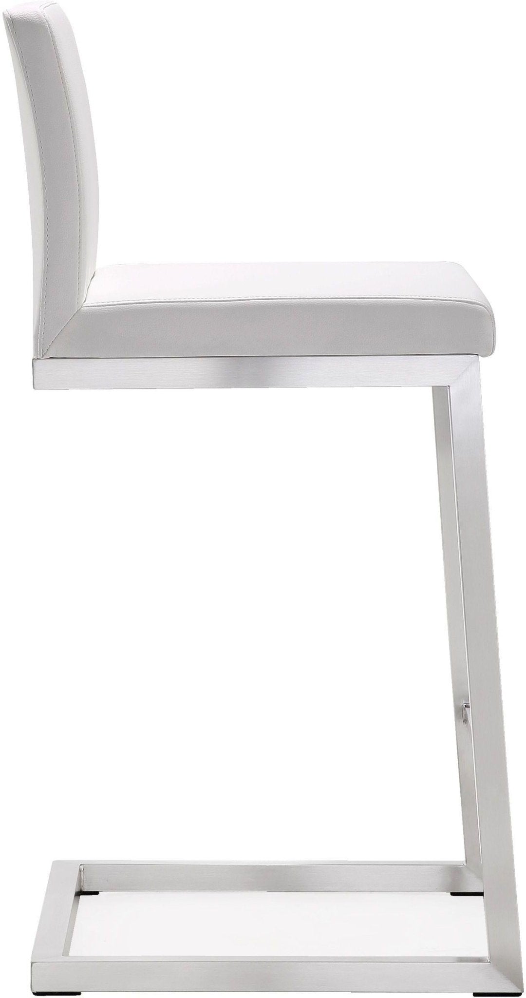 Parma White Stainless Steel Counter Stool Set of 2 - Skandi London