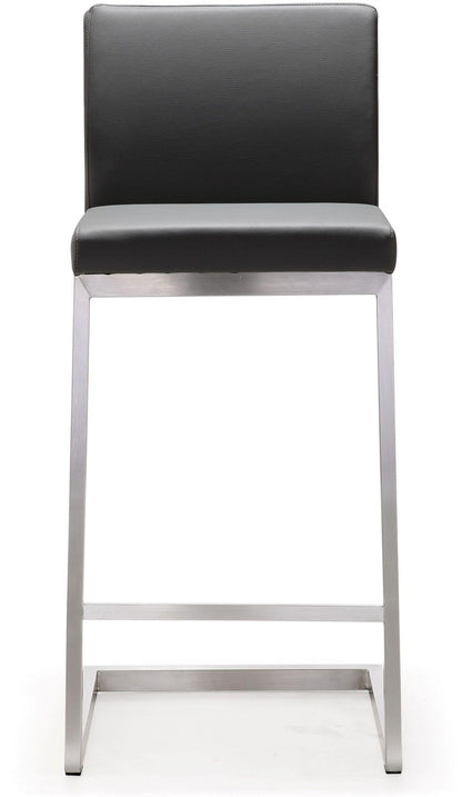 Parma Grey Stainless Steel Counter Stool Set of 2 - Skandi London