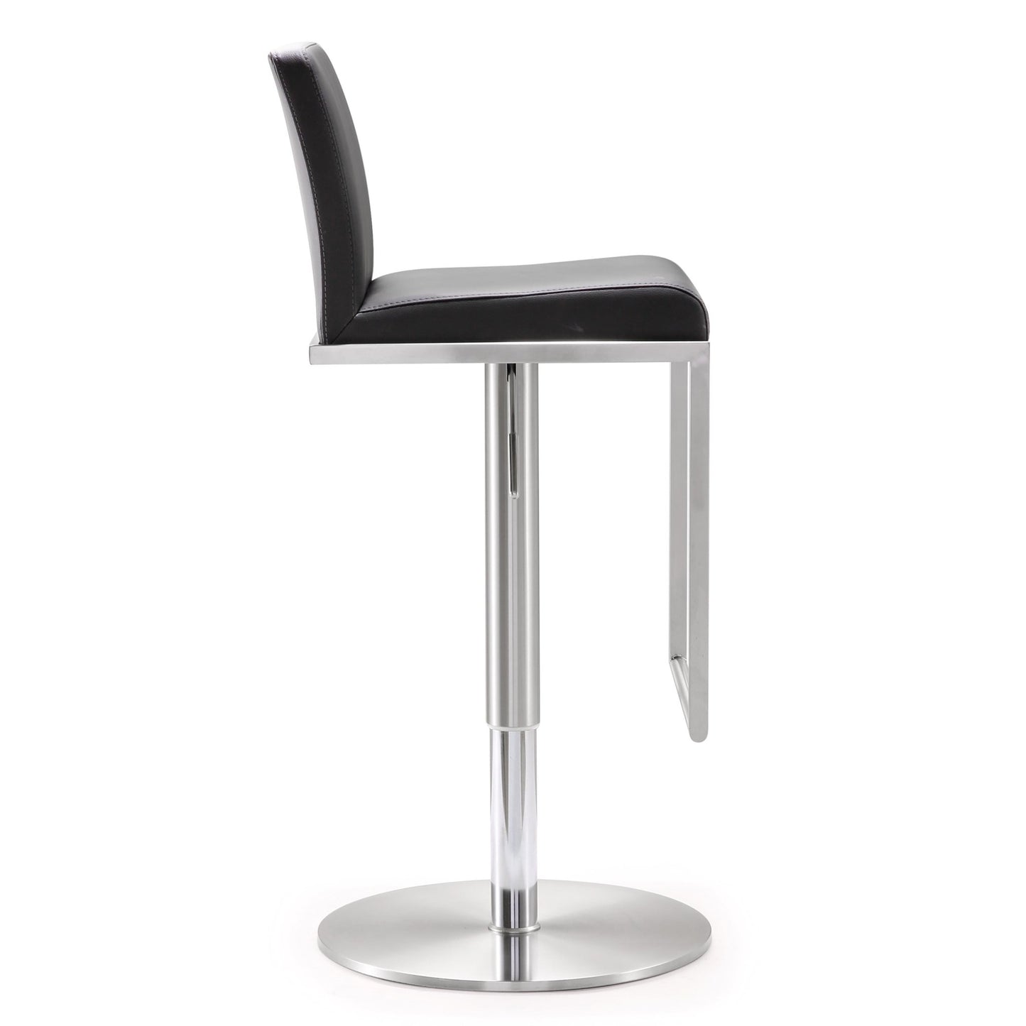Amalfi Black Vegan Leather Adjustable Stool - Skandi London