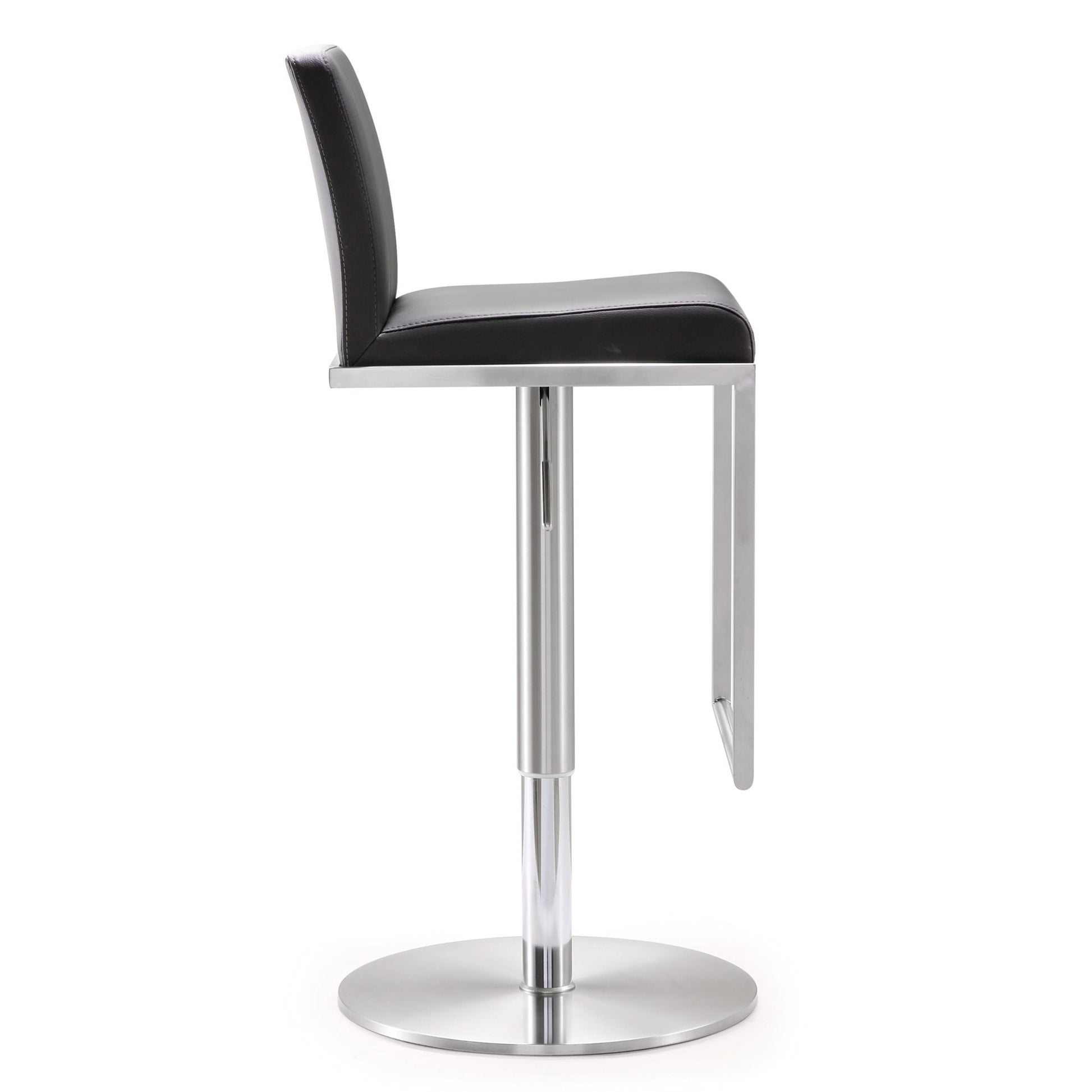 Amalfi Black Vegan Leather Adjustable Stool - Skandi London
